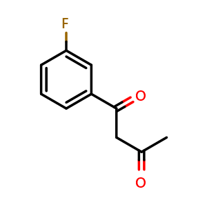 Chemical structure of 1-(3-Fluorophenyl)-1,3-butanedione , CAS 76691-35-5, AChemBlock P36175