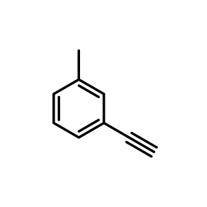 Chemical structure of 3-Methylphenylacetylene , CAS 766-82-5, AChemBlock P36176