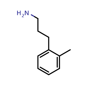 Chemical structure of 2-Methyl-benzenepropanamine , CAS 76293-74-8, AChemBlock P36201