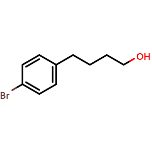 Chemical structure of 4-Bromo-benzenebutanol , CAS 75906-36-4, AChemBlock P36218