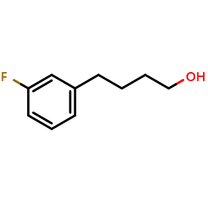 Chemical structure of 3-Fluoro-benzenebutanol , CAS 75906-34-2, AChemBlock P36220