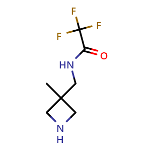 Chemical structure of [(3-Methyl-3-azetidinyl)methyl]trifluoroacetamide , CAS 756444-40-3, AChemBlock P36243