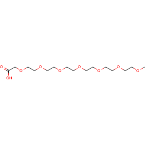 Chemical structure of mPEG6-CH2COOH , CAS 75427-75-7, AChemBlock P36251