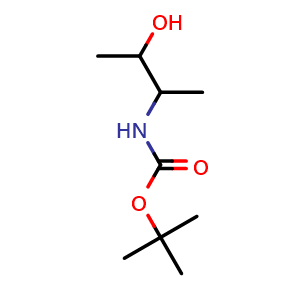 Chemical structure of 3-(Boc-amino)-2-butanol , CAS 752135-63-0, AChemBlock P36267