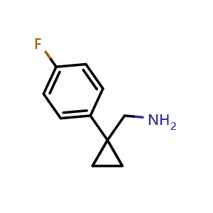 Chemical structure of 1-(4-Fluorophenyl)-cyclopropanemethanamine , CAS 75180-46-0, AChemBlock P36271