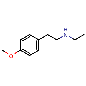 Chemical structure of N-Ethyl-4-methoxy-benzeneethanamine , CAS 749849-18-1, AChemBlock P36279
