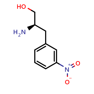 Chemical structure of (R)-b-Amino-3-nitrobenzenepropanol , CAS 748124-42-7, AChemBlock P36293