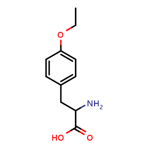 Chemical structure of O-Ethyl-DL-tyrosine , CAS 748068-32-8, AChemBlock P36294