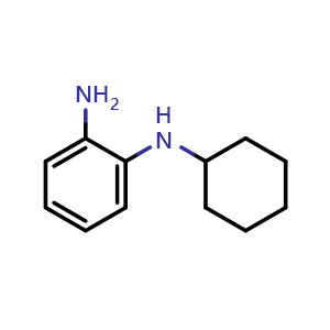 Chemical structure of N1-Cyclohexyl-1,2-benzenediamine , CAS 74628-31-2, AChemBlock P36309