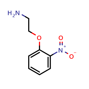 Chemical structure of 2-(2-Nitrophenoxy)ethanamine , CAS 74443-42-8, AChemBlock P36324