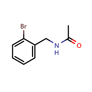 Chemical structure of N-(2-Bromobenzyl)acetamide , CAS 74315-07-4, AChemBlock P36330