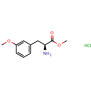 Chemical structure of 3-Methoxy-L-phenylalanine methyl ester hydrochloride , CAS 72747-20-7, AChemBlock P36401