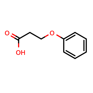 Chemical structure of 3-Phenoxy-propanoic acid , CAS 7170-38-9, AChemBlock P36446