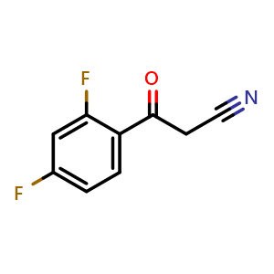 Chemical structure of 2,4-Difluoro-b-oxo-benzenepropanenitrile , CAS 71682-95-6, AChemBlock P36451