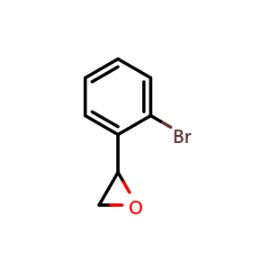 Chemical structure of 2-(2-Bromophenyl)oxirane , CAS 71636-51-6, AChemBlock P36453