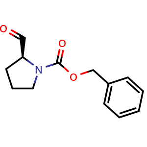Chemical structure of (2S)-1-Cbz-2-formylpyrrolidine , CAS 71461-30-8, AChemBlock P36458