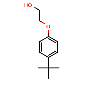 Chemical structure of 2-(4-Tert-Butylphenoxy)ethanol , CAS 713-46-2, AChemBlock P36465
