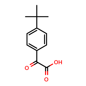 Chemical structure of 4-tert-Butylbenzoylformic acid , CAS 7099-90-3, AChemBlock P36488