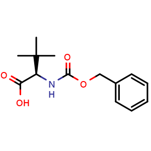 Chemical structure of Cbz-D-tert-leucine , CAS 70874-05-4, AChemBlock P36508