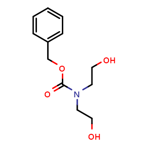 Chemical structure of N-Cbz-diethanolamine , CAS 70782-12-6, AChemBlock P36513