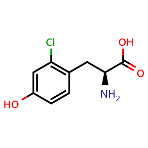 Chemical structure of 2-Chloro-L-tyrosine , CAS 70680-93-2, AChemBlock P36518