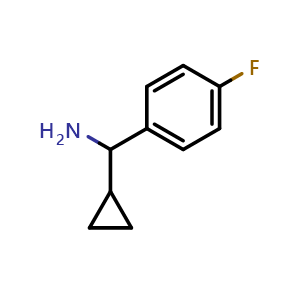 Chemical structure of a-Cyclopropyl-4-fluoro-benzylamine , CAS 705-14-6, AChemBlock P36527