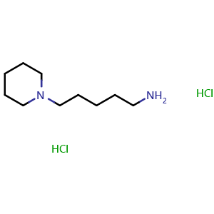 Chemical structure of 1-Piperidinepentanamine dihydrochloride , CAS 70403-69-9, AChemBlock P36530