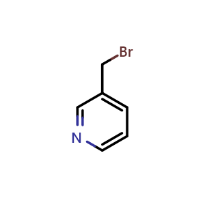 Chemical structure of 3-(Bromomethyl)-pyridine , CAS 69966-55-8, AChemBlock P36550