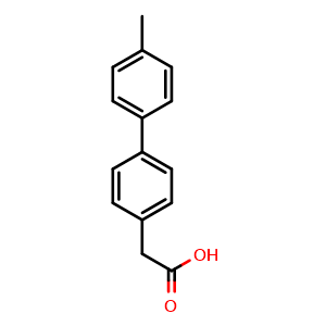 Chemical structure of 4'-Methyl-biphenyl-4-acetic acid , CAS 6908-52-7, AChemBlock P36582