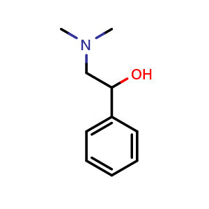 Chemical structure of N,N-Dimethyl-2-hydroxy-2-phenylethylamine , CAS 6853-14-1, AChemBlock P36593