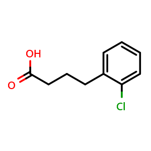 Chemical structure of 2-Chloro-benzenebutanoic acid , CAS 68449-31-0, AChemBlock P36596