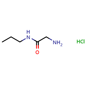Chemical structure of 2-Amino-N-propyl-acetamide hydrochloride , CAS 67863-04-1, AChemBlock P36648