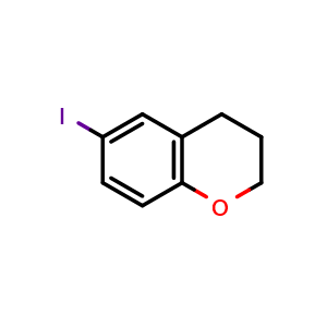 Chemical structure of 6-Iodochromane , CAS 67856-45-5, AChemBlock P36651