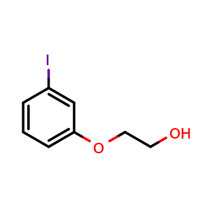Chemical structure of 2-(3-Iodophenoxy)ethanol , CAS 67856-27-3, AChemBlock P36653