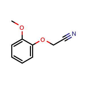 Chemical structure of 2-(2-Methoxyphenoxy)-acetonitrile , CAS 6781-29-9, AChemBlock P36658