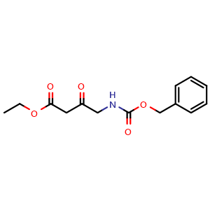 Chemical structure of Ethyl 4-(Cbz-amino)-3-oxobutanoate , CAS 67706-69-8, AChemBlock P36664