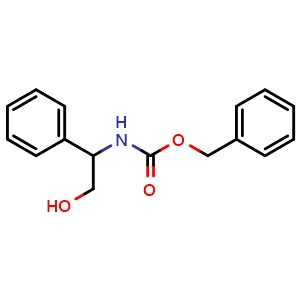 Chemical structure of 2-(Cbz-amino)-2-phenyl-ethanol , CAS 67553-20-2, AChemBlock P36684