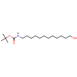 Chemical structure of N-Boc-12-aminododecan-1-ol , CAS 67341-03-1, AChemBlock P36695