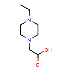 Chemical structure of 4-Ethyl-1-piperazineacetic acid , CAS 672285-91-5, AChemBlock P36706
