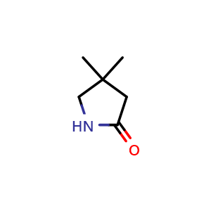 Chemical structure of 4,4-Dimethyl-2-pyrrolidinone , CAS 66899-02-3, AChemBlock P36730
