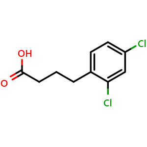 Chemical structure of 2,4-Dichlorobenzenebutanoic acid , CAS 66648-64-4, AChemBlock P36746