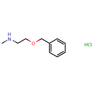 Chemical structure of N-Methyl-2-(phenylmethoxy)-ethanamine hydrochloride , CAS 66046-64-8, AChemBlock P36772