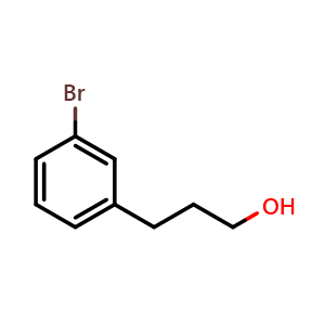 Chemical structure of 3-(3-Bromophenyl)propan-1-ol , CAS 65537-54-4, AChemBlock P36802