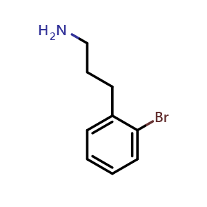 Chemical structure of 2-Bromo-benzenepropanamine , CAS 65185-60-6, AChemBlock P36821