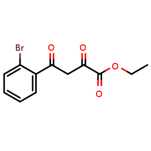 Chemical structure of Ethyl 2-bromo-a,g-dioxo-benzenebutanoate , CAS 65037-18-5, AChemBlock P36829