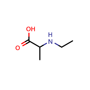 Chemical structure of N-Ethyl-DL-alanine , CAS 64991-30-6, AChemBlock P36832