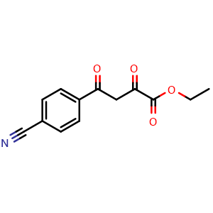 Chemical structure of Ethyl 4-cyano-a,g-dioxo-benzenebutanoate , CAS 649557-55-1, AChemBlock P36834