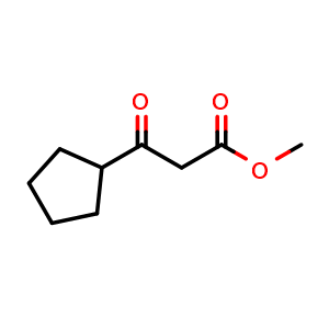 Chemical structure of b-Oxo-cyclopentanepropanoic acid methyl ester , CAS 64670-14-0, AChemBlock P36850