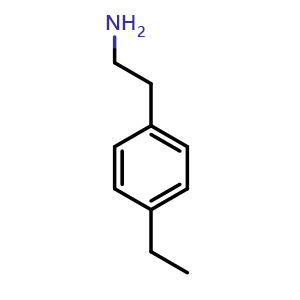 Chemical structure of 4-Ethyl-benzeneethanamine , CAS 64353-29-3, AChemBlock P36862