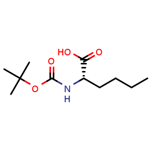 Chemical structure of Boc-L-norleucine , CAS 6404-28-0, AChemBlock P36890